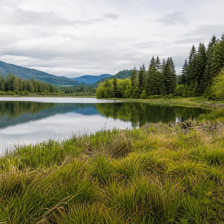 Lake area and mountain land in Kitsap County