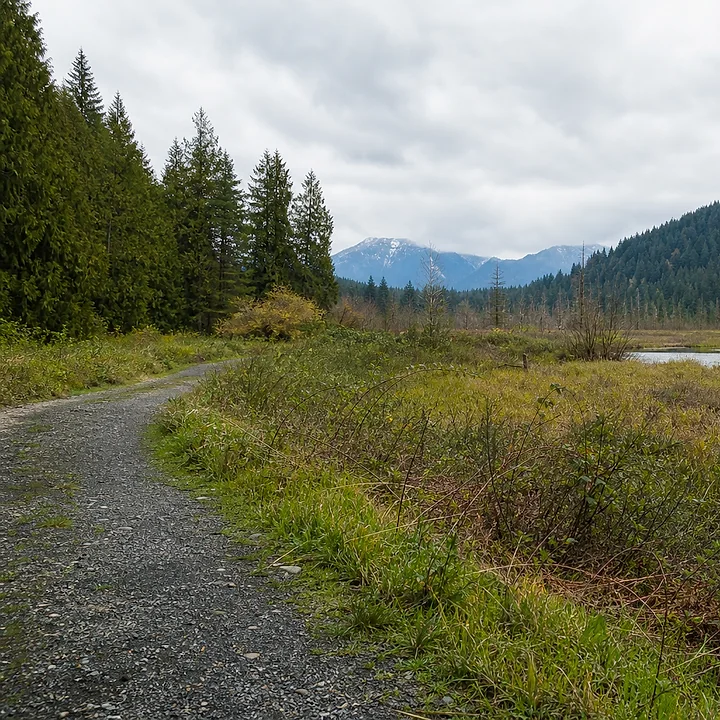 Lake area and mountain land in Skagit County
