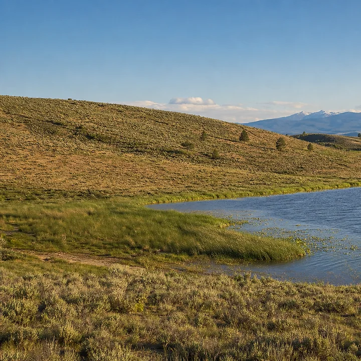 Lake area and mountain land in Spokane County