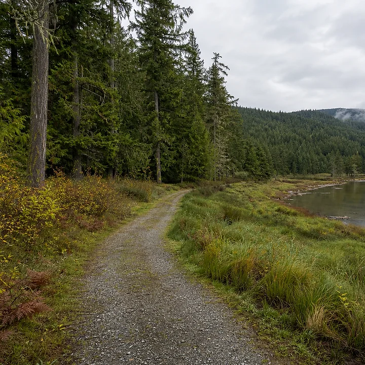 Lake area and mountain land in Thurston County